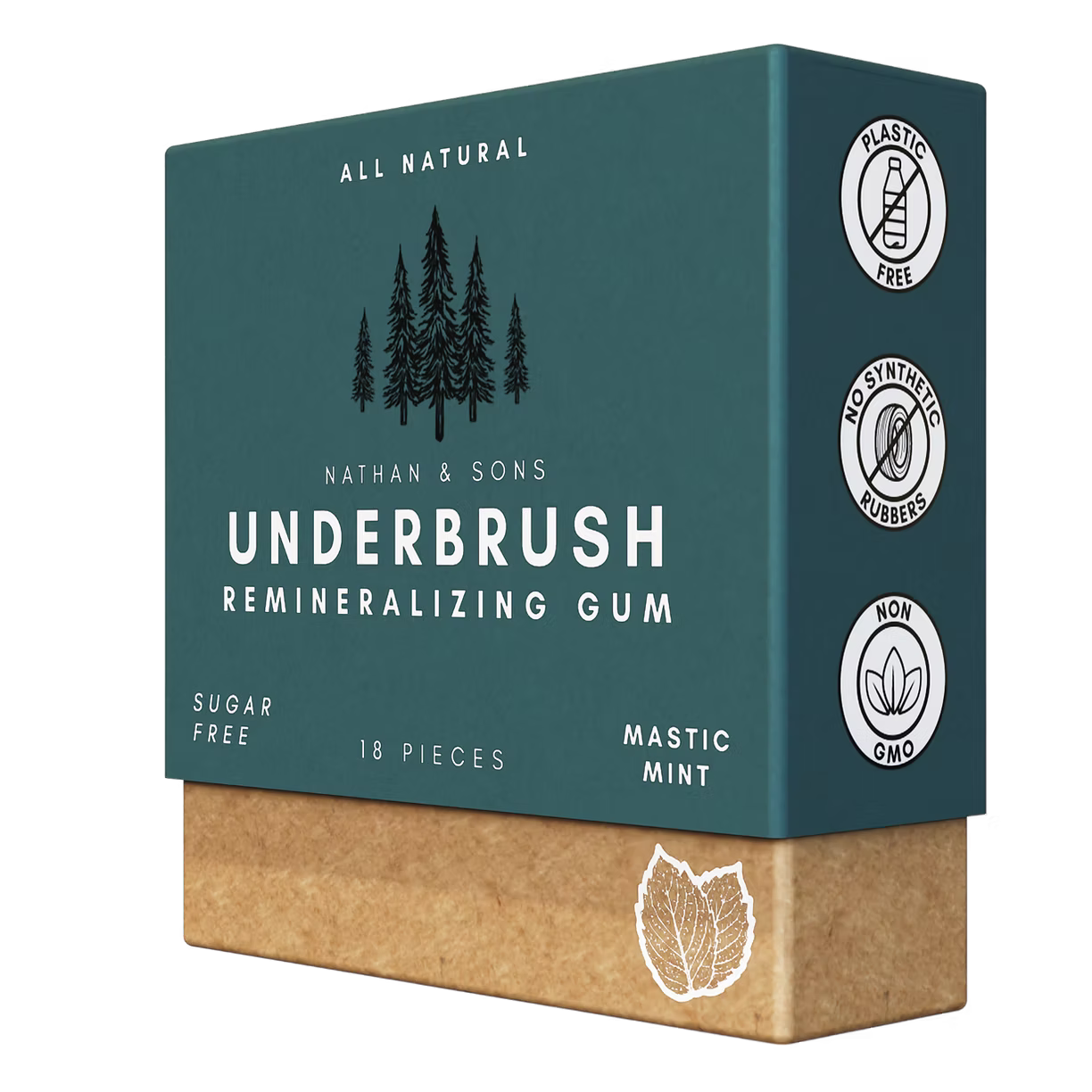 Underbrush re-mineralizing gum